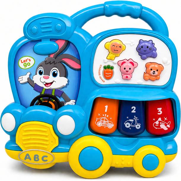 Decor8 Kids Musical Bus Toy with Lights & Sound