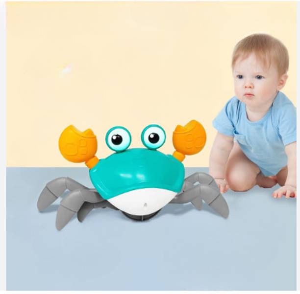Intelligent Electric Induction Cute Crab Toy with(IND*33958) Light and Sound.
