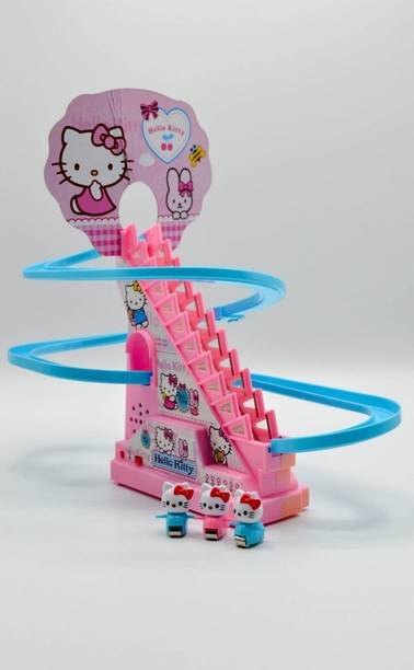 gu creations Kitty slide racing set with light and music