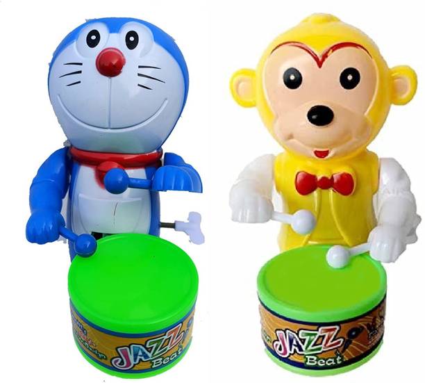 MS TOYS Dancing.Musical Drum Toy Key.Operated - Fun Toy for Kids,(Hello Kitty) Pack of 2