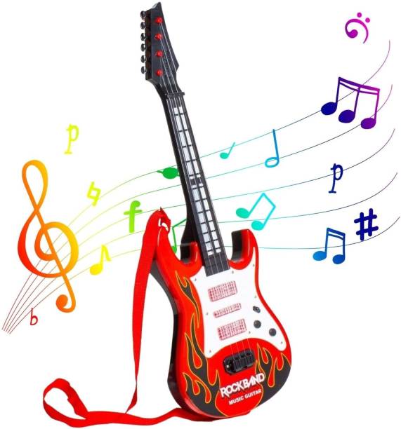 Ridhimani Rock Band Music Guitar Toy | Musical Instrument Guitar with Lights & Music