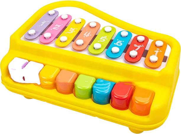 BUMTUM 2 in 1 Baby Piano Xylophone Toy For Toddlers 1-3 Years Old 8 Multicolored Key