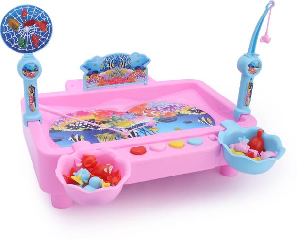 Little B Mini Fishing Gammer Pond Toy with Colorful Fish for Boys and Girls.
