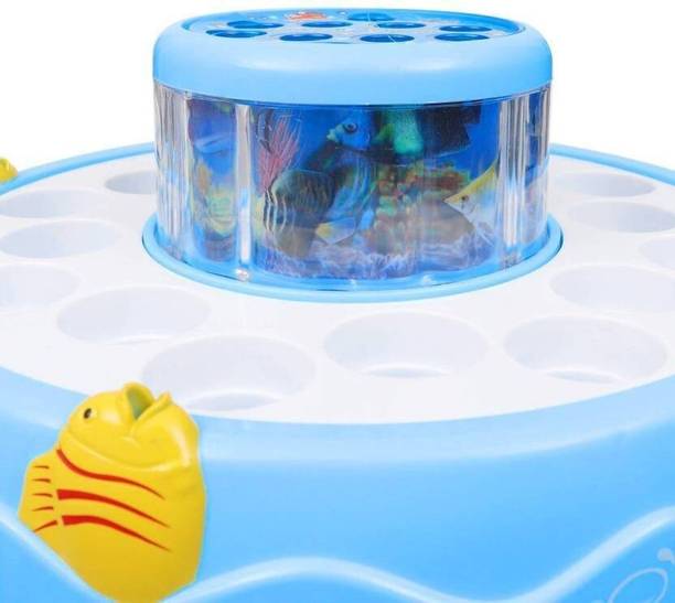 SALEOFF Musical Fish Catching Game Big with 26 Fishes, 4 Pods & 3D Lights-437