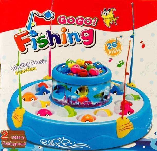 Tenmar Musical Fish Catching Game Big with 26 Fishes, 4 Pods & 3D Lights-154