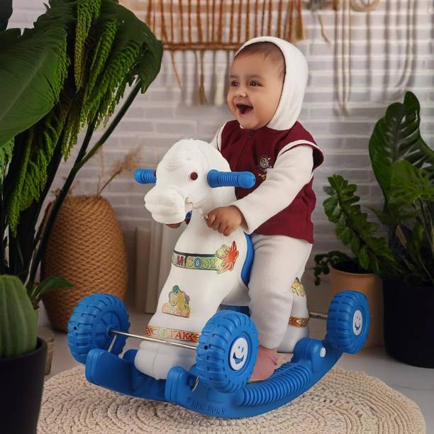 TOYPROFESSOR Baby Horse Rider and Rocker for child Age 1-3 Birthday Gift for Kids rideon toy