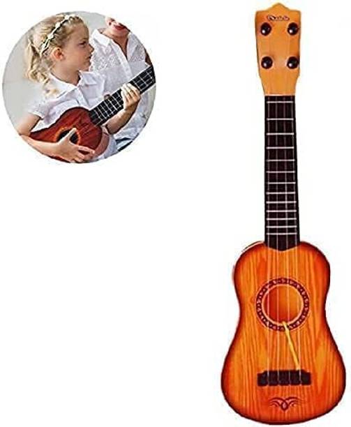 Pluspicks 4-String Kids Toy Guitar Musical Instrument for Boys Girls Plastic Mini Guitar Acoustic Guitar Plastic Plastic