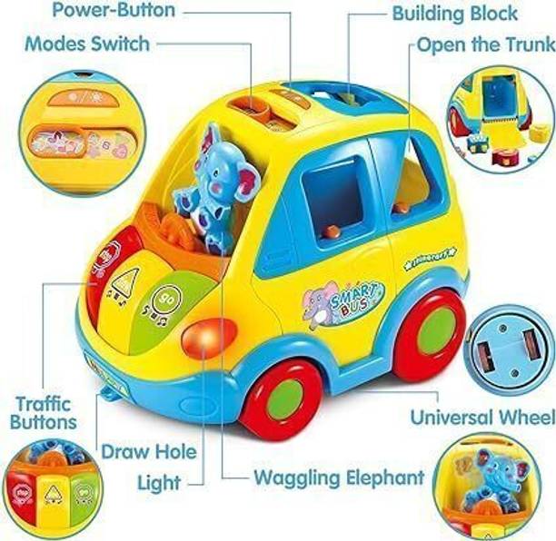 MY BABY LOVE A PERFECT CARE Smart Bus with Animal Shape Sorter 12-18 Months Early Education
