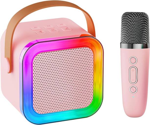 Pumpkin Toys Wireless Mini Portable Karaoke Speaker with Microphone & LED Lights 6 W Bluetooth Speaker