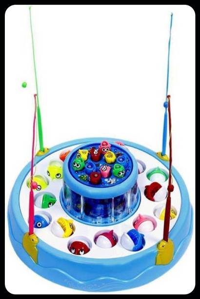 Toyvala Go Fish Catching Game Big with 26 Fishes and 4 Pods With Music & Lights180