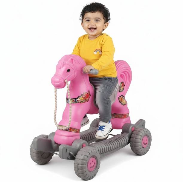 TOYPROFESSOR 2 in 1 Baby Horse Rider Rocker for Kids 1-5 Years Birthday Gift