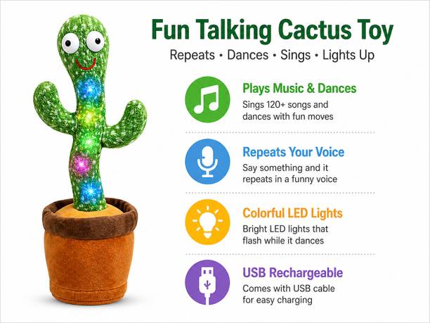 Anushree Mart Smart Dancing Cactus – Talking Toy for kids