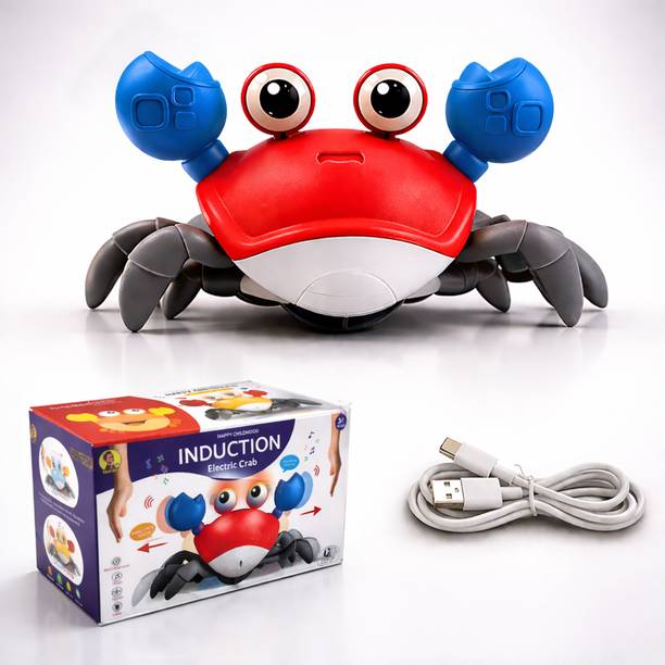 SMART BOY Crab Toy for Kids | Music & Lights USB Rechargeable Crawling Toy