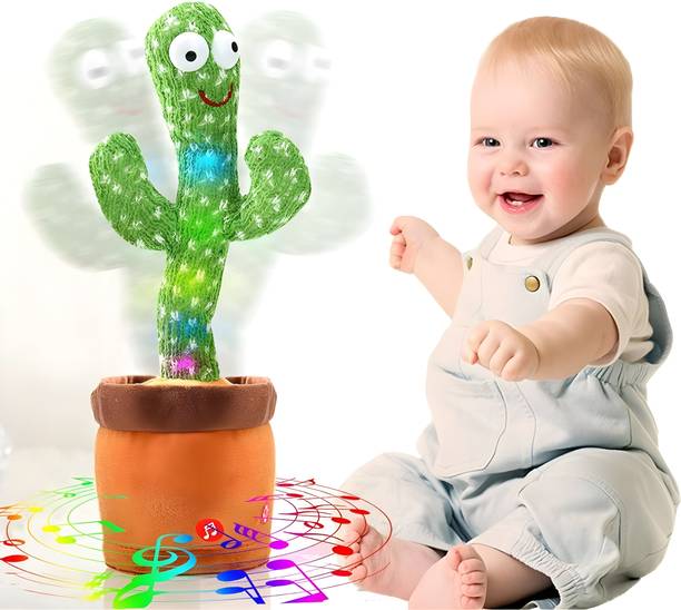 Zyqora Dancing Cactus Repeats What You Say,Electronic Plush Toy with Lighting,Singing-5