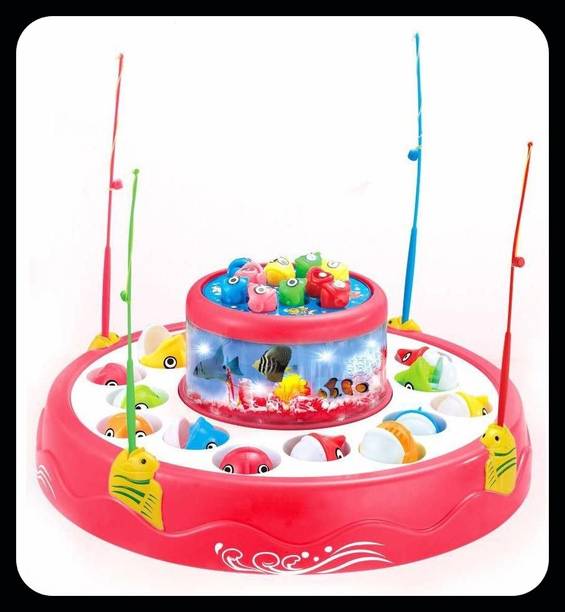 Toyvala Go Fish Catching Game Big with 26 Fishes and 4 Pods With Music & Lights59