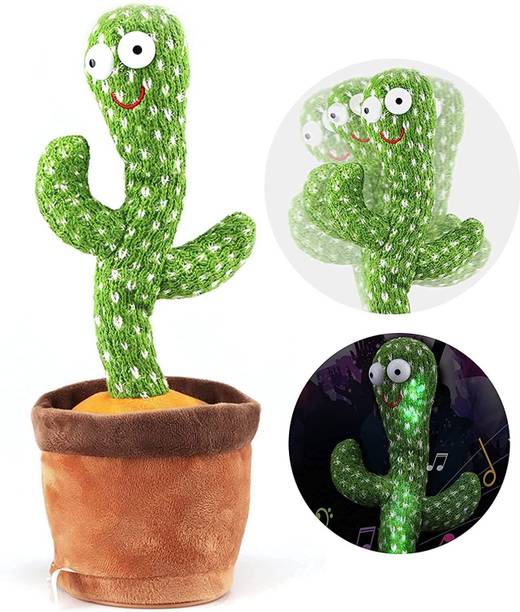 Aganta Cactus Toy Talking Cactus Dancing Cactus Plush Toy For Babies Sunny Wriggle Singing Cactus Plant 120 Songs Dancing+Repeat+Record+LED Lights