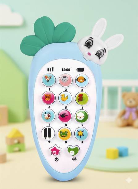 fundreamz Rabbit Phone – Flip & Learn Musical Mobile Toy with Lights & Sounds