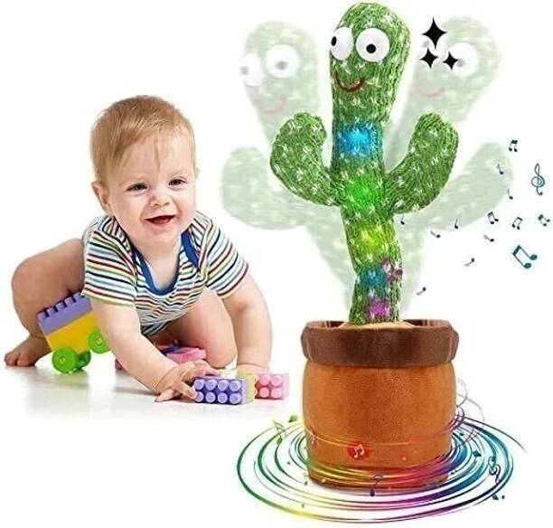 SHRIBALAJITOYS Dancing cactus Toy Talking Repeat Bluetech Singing Toy 120 Songs