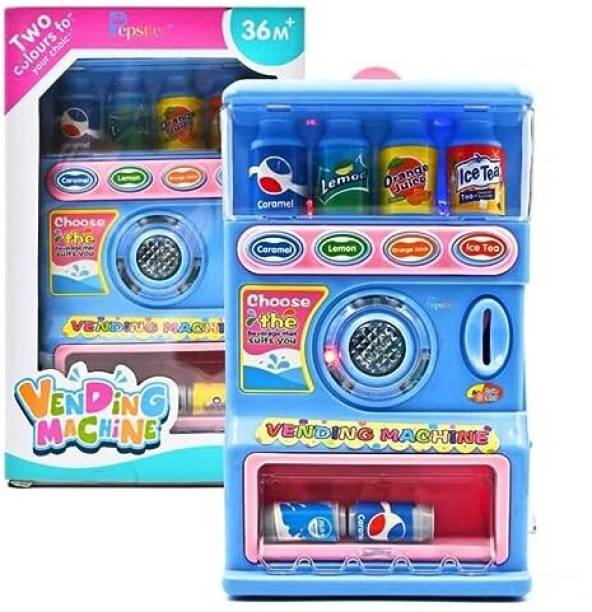 Pepstter Talking Vending Machine Beverage Toys Electronic Drinks Toy Set Kids Learning