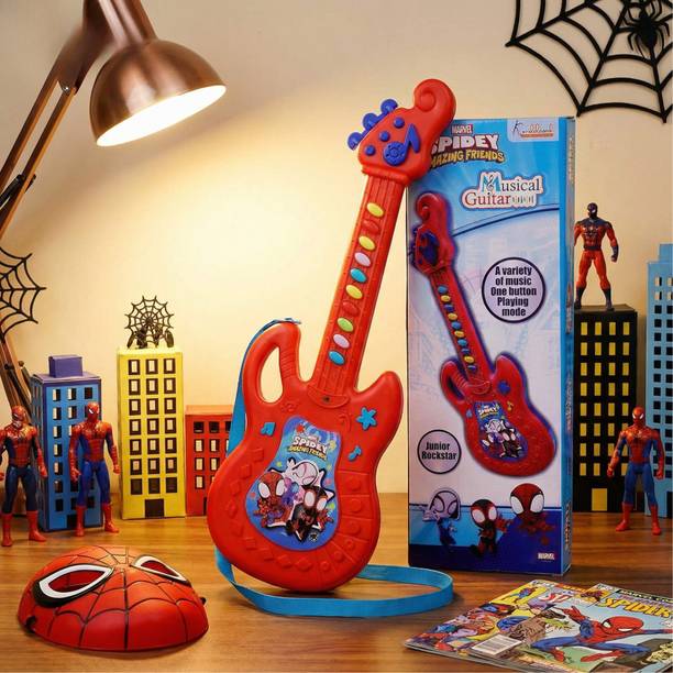 Kriiddaank Spiderman Musical Guitar - Toddler Friendly, Mouse Sing-Along Karaoke, Junior�