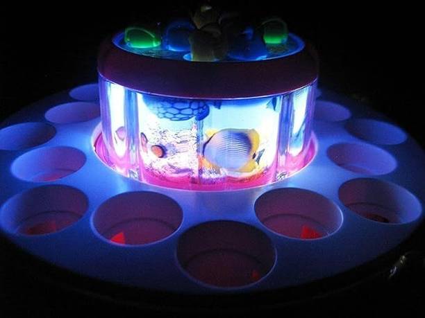 Intelligent Fishing Game Toy Set for Kids with Multilayer Rotating Pond