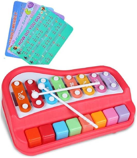 BlissBits FK_Xylophone for Kids, Musical Instruments Kids Drums & Percussion, (Red)