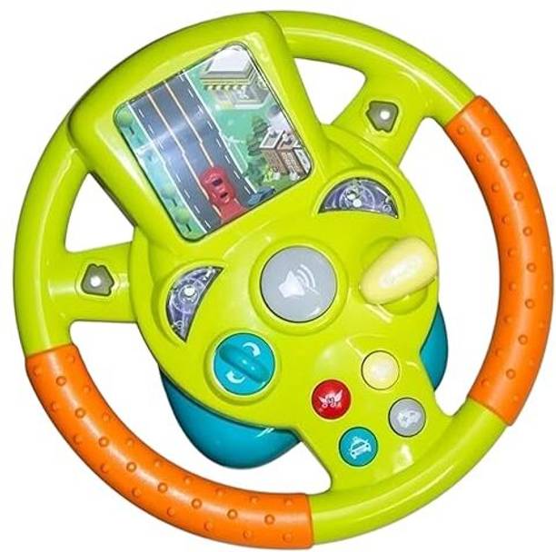 hda group Little Driver Steering Wheel Toy With Music, Games, For Kids