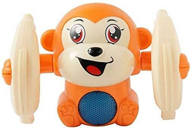 mega star Dancing Monkey Musical Toy for Kids Baby Spinning Rolling