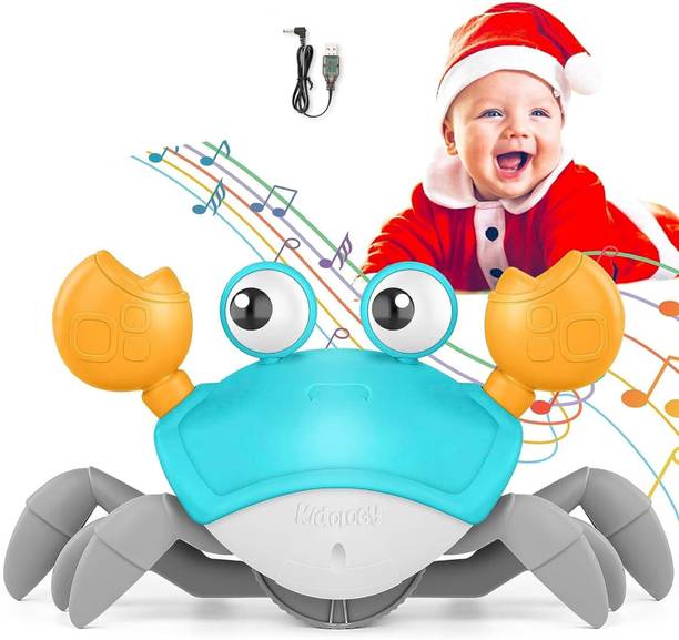 KOBBET Crawling Crab Baby Musical Toys Lights & Sound Electronic Walking Moving Toys