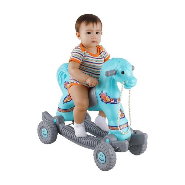 TOYPROFESSOR 2 in 1 Baby Horse Rider Rocker for Kids 1-3 Years Gift kids Plastic, Pack of 01