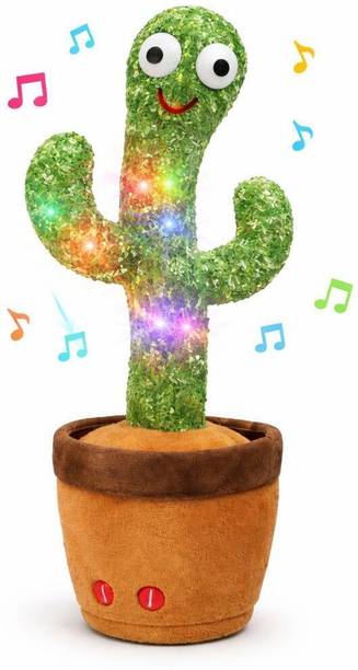 Kheelo Toys Talking & Dancing Cactus Toy with LED Lights | Voice Repeating Musical Toy