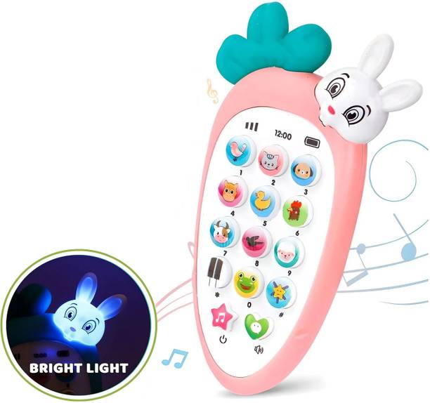 KOBBET Rabbit Phone Mobile Smart cell-Phone Toy Musical Sound & Light Battery Operated