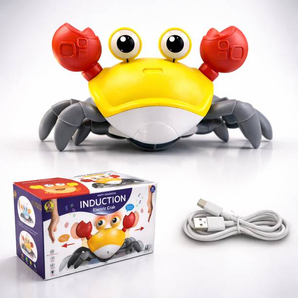 SMART BOY Crab Toy for Kids | Music & Lights USB Rechargeable Crawling Toy