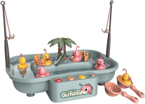 NAMANSHU TEX Fish Catching Game with Pool and Flash Light and Music