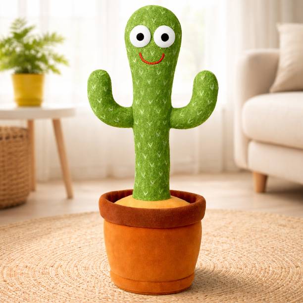 Jinagam Rechargeable Dancing Cactus Musical Toy for Kids | Talking LED Gift Boy Girl