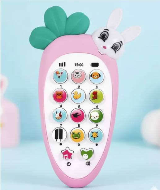 fundreamz Rabbit Phone – Flip & Learn Musical Mobile Toy with Lights & Sounds
