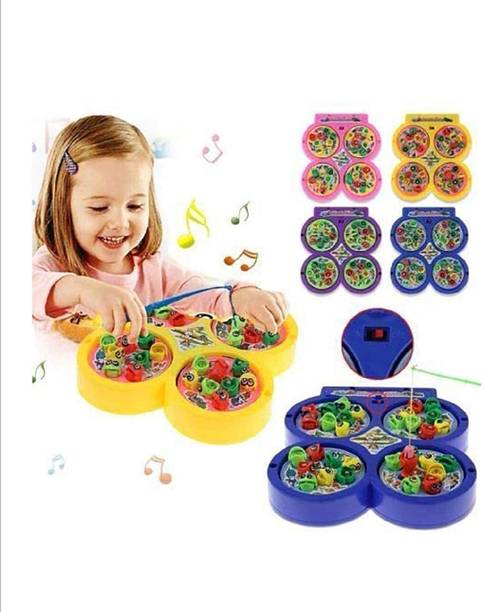 CrazyBuy Fishing and Catching Game Toy Set with Music for Kids Party & Fun Games