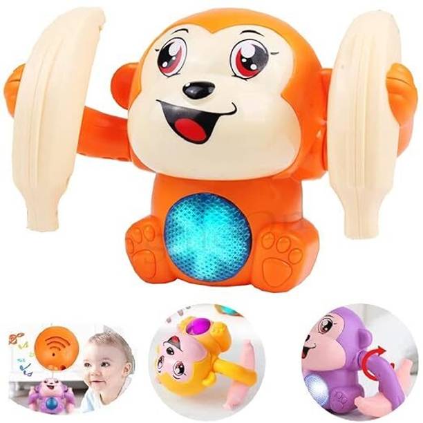 Adhira Toys Dancing Monkey Dancing Toy for Kids Rolling Electric Monkey for Children