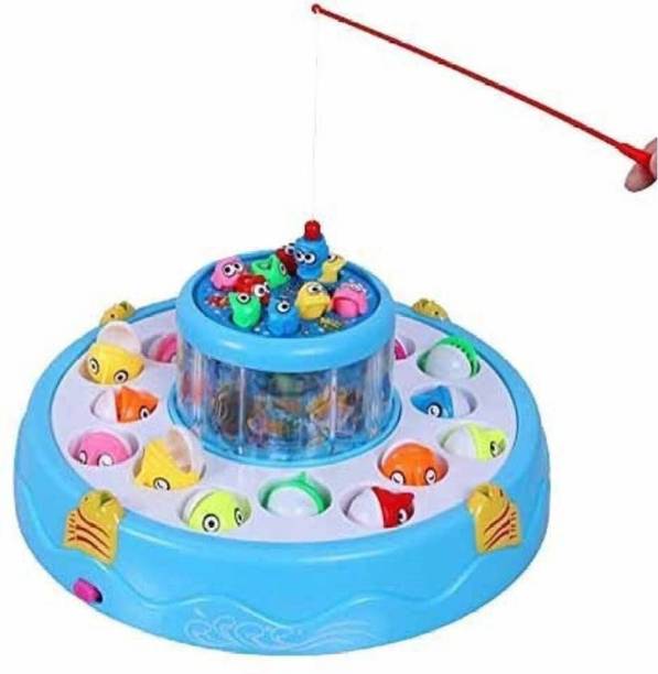 Tenmar Musical Fish Catching Game Big with 26 Fishes, 4 Pods & 3D Lights-224