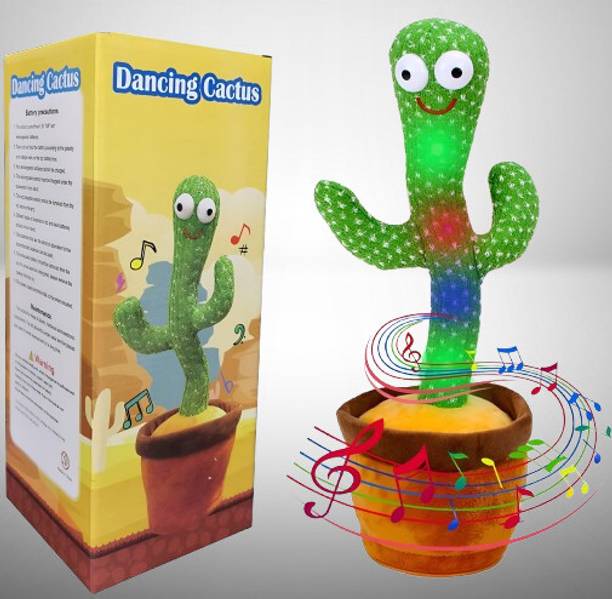 TOY NAGRI Latest Dancing Cactus Repeats What You Say|Electronic Plush Toy | Singing Cactus