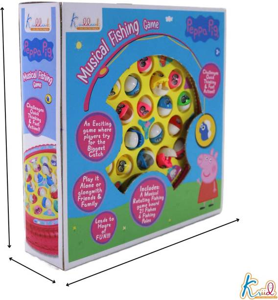 Kriiddaank Peppa Pig Musical Fishing Game - Underwater Adventure, Battery Powered, Sea An