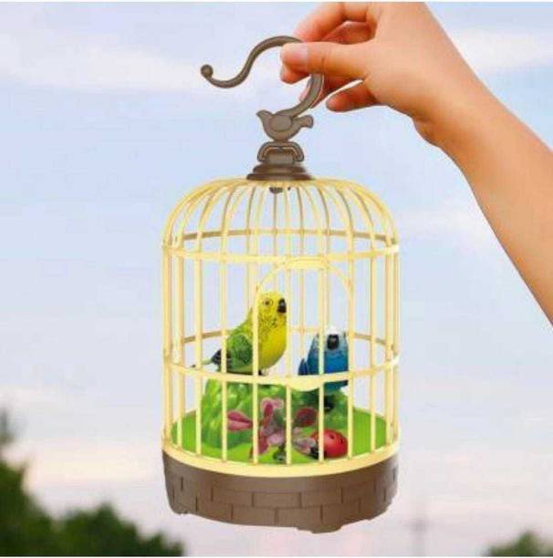 AKTOON TOYS Beautiful Singing Electronic Bird Pet Toy in Cage 006