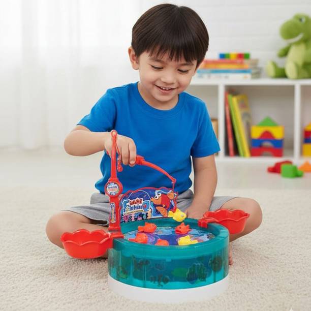 Buddynjoy Magnetic Fishing Game Toy with Music & Lights for Kids and Children