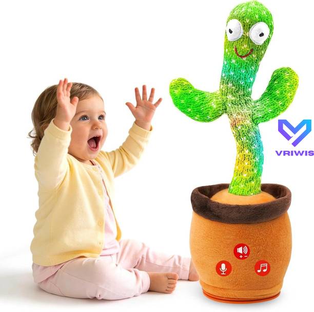 VRIWIS Festival Gift Electronic Talking Cactus Toy for Toddlers