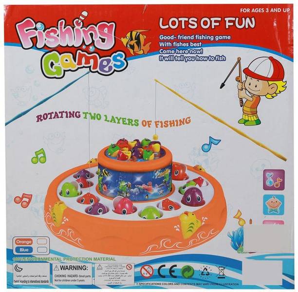 SALEOFF Musical Fish Catching Game Big with 26 Fishes, 4 Pods & 3D Lights-558