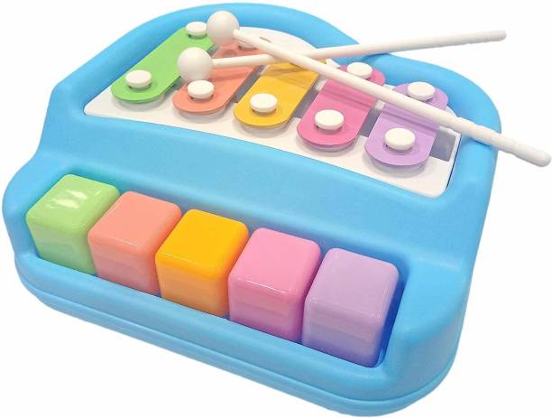 J K INTERNATIONAL 2 in 1 Xylophone and Piano Toy