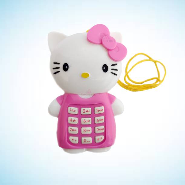 ROSEFAIR Baby Hello Kitty Phone with Music, Baby Learning Toy, Birthday Gifts for Baby