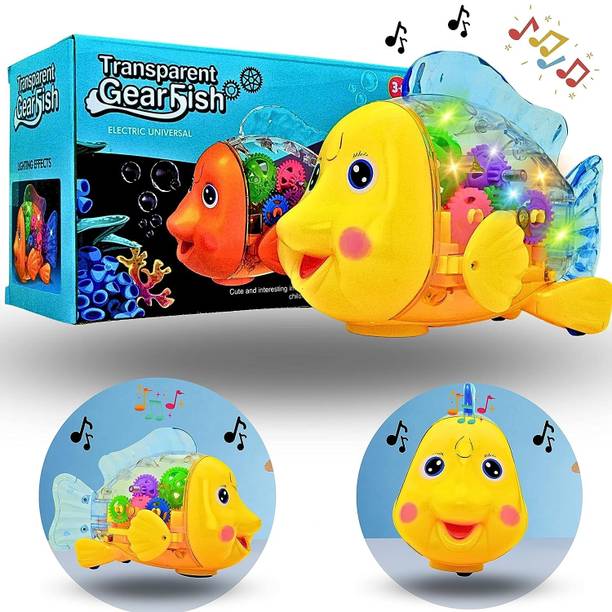 KTRS Gear Fish Vehicle 3D Colorful Light & Music and Bump