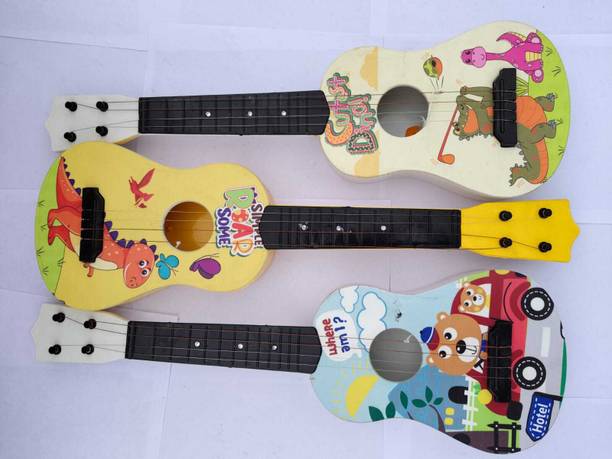 Kmc kidoz Combo Guitar with 4 Strings for Rockstar Kids Boys Girls Age 3+