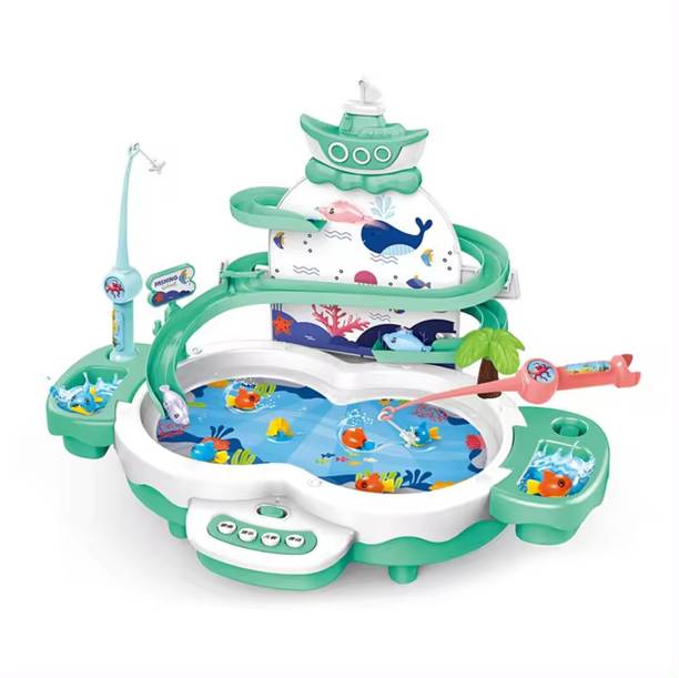 Skstore 3in1 Electric Fishing Songs Story Animal Sounds Magnetic Fishing Game